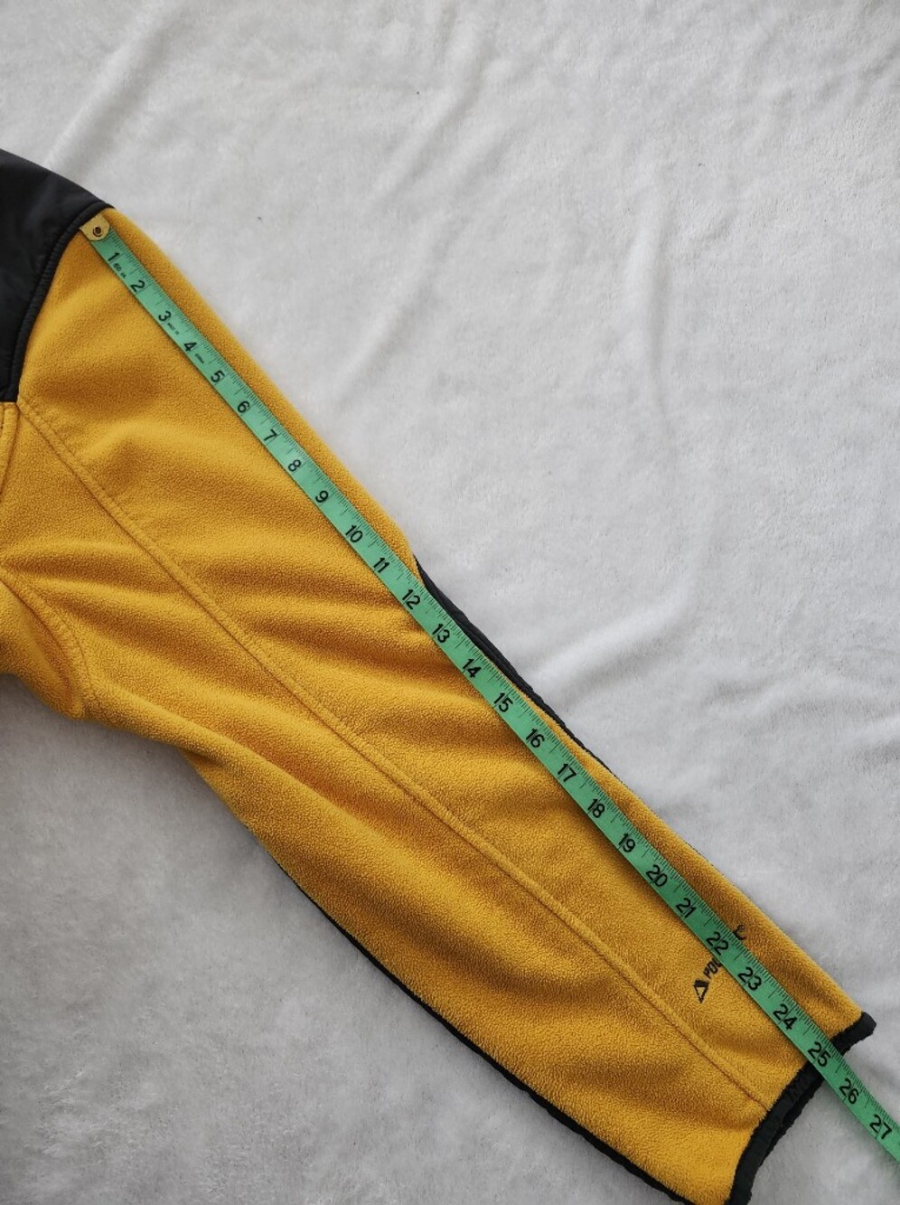 L.L. BEAN Men's Size XL Colorblock Polartec Fleece Sweater Jacket Grey Yellow - Picture 13 of 14
